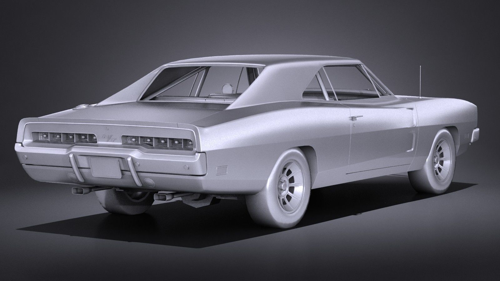 LowPoly Dodge Charger 1969 General Lee Low-poly 3D model_14