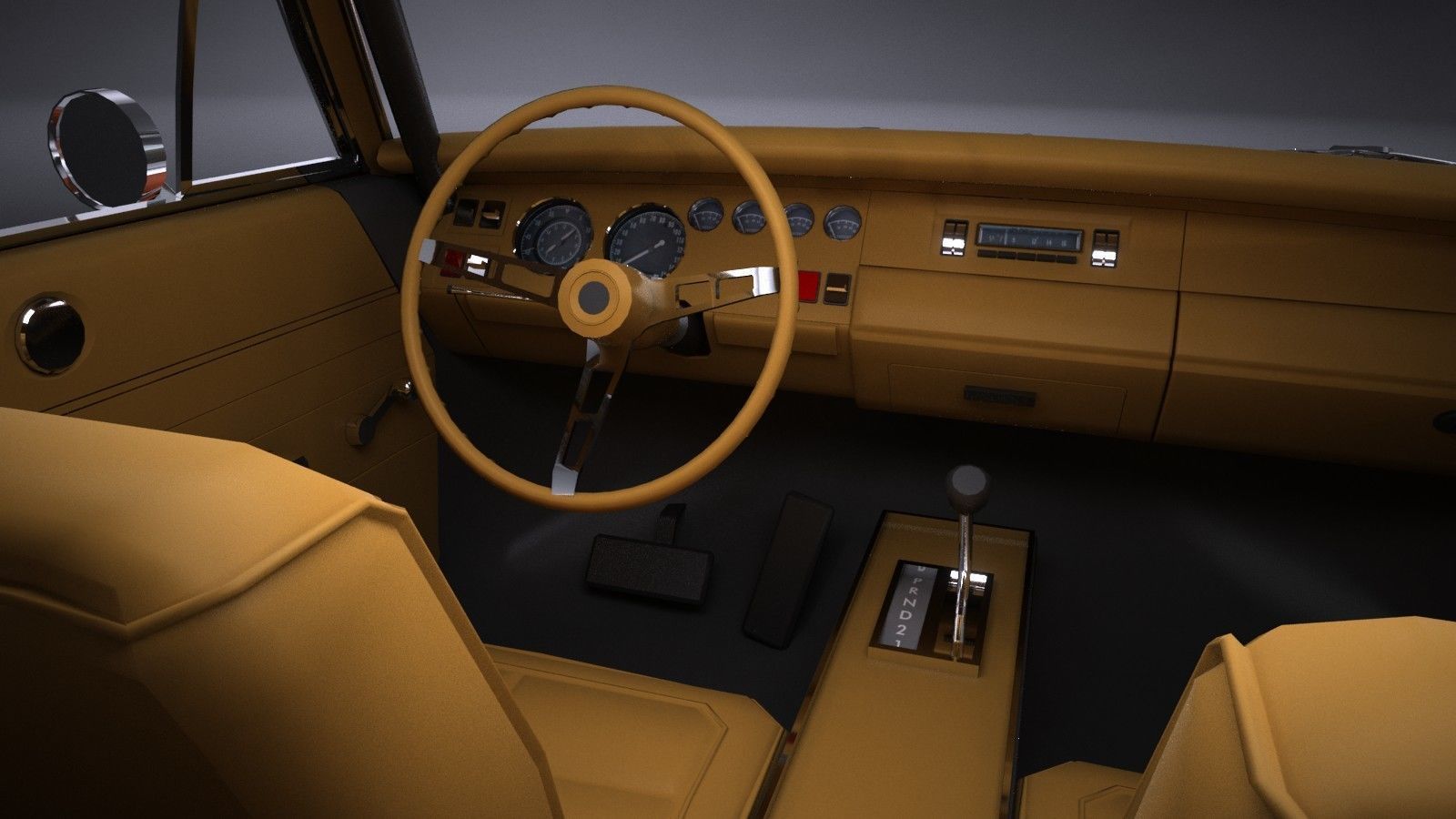 LowPoly Dodge Charger 1969 General Lee Low-poly 3D model_10