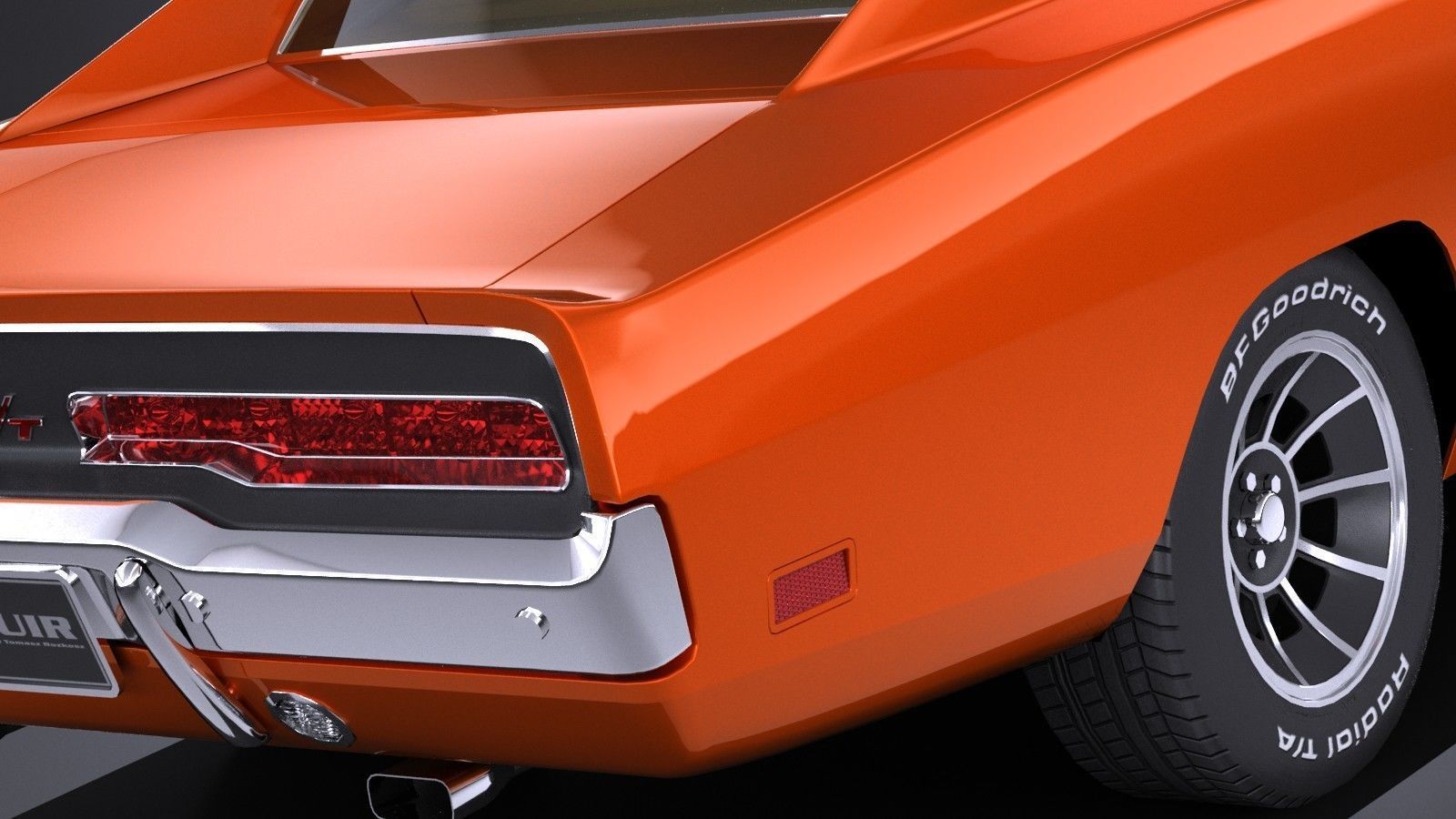 LowPoly Dodge Charger 1969 General Lee Low-poly 3D model_4