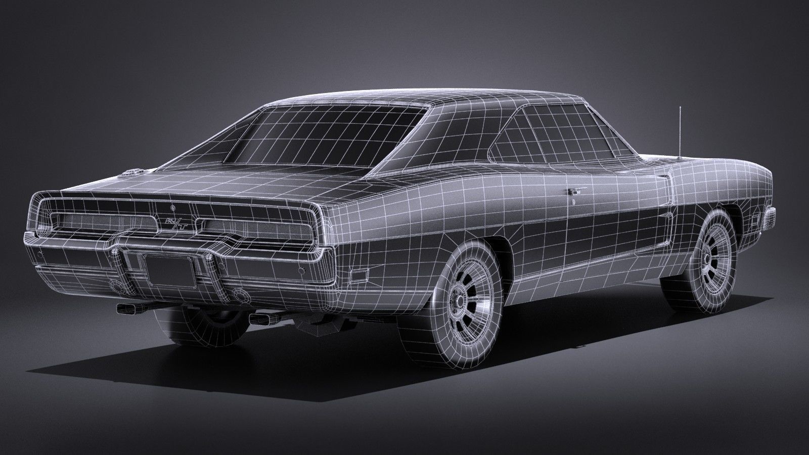 LowPoly Dodge Charger 1969 General Lee Low-poly 3D model_18