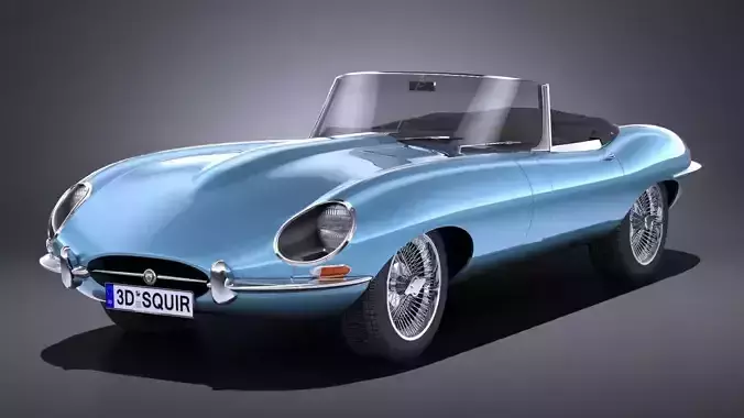 LowPoly Jaguar E-type 1962 Low-poly 3D model