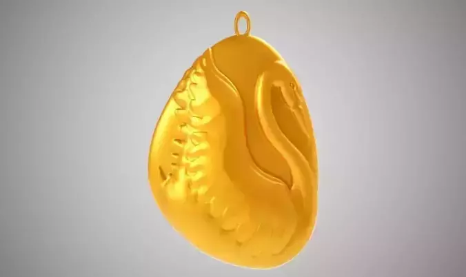 Rock Swan Necklace 3D print model