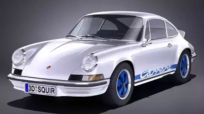 LowPoly Porsche 911 Carrera RS 1973 Low-poly 3D model