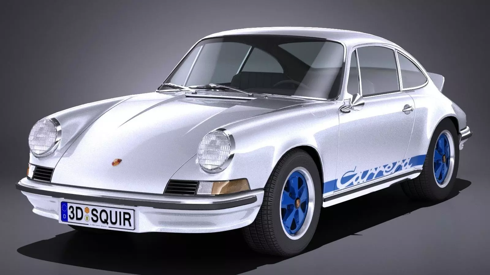 LowPoly Porsche 911 Carrera RS 1973 Low-poly 3D model