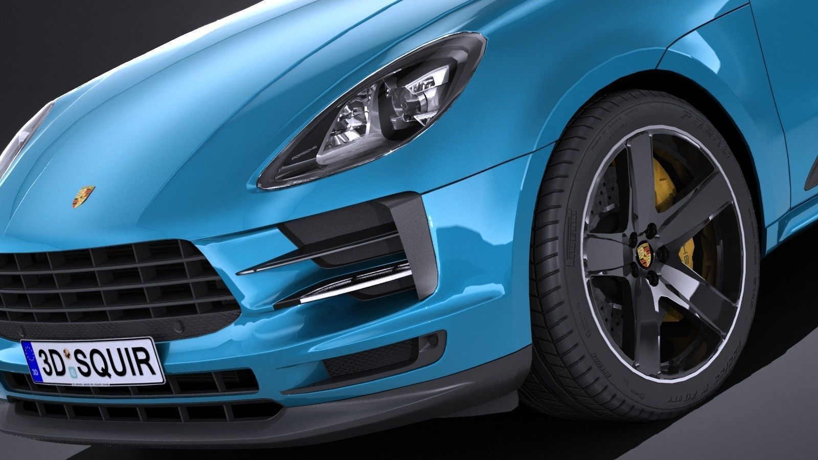 LowPoly Porsche Macan 2019 Low-poly 3D model_2