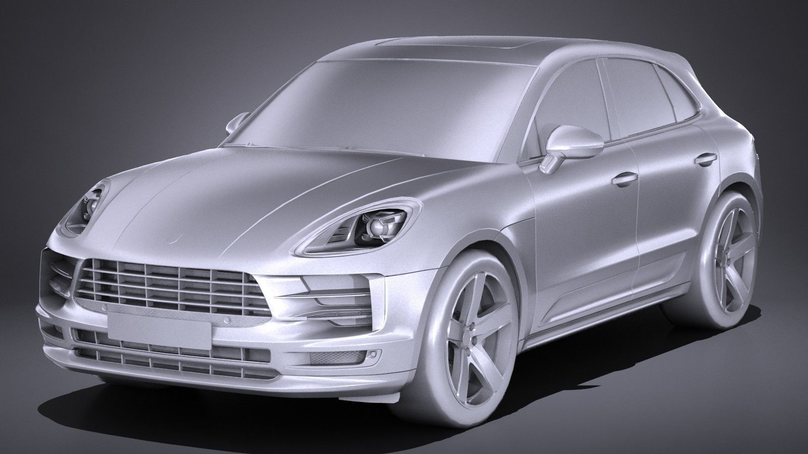 LowPoly Porsche Macan 2019 Low-poly 3D model_8