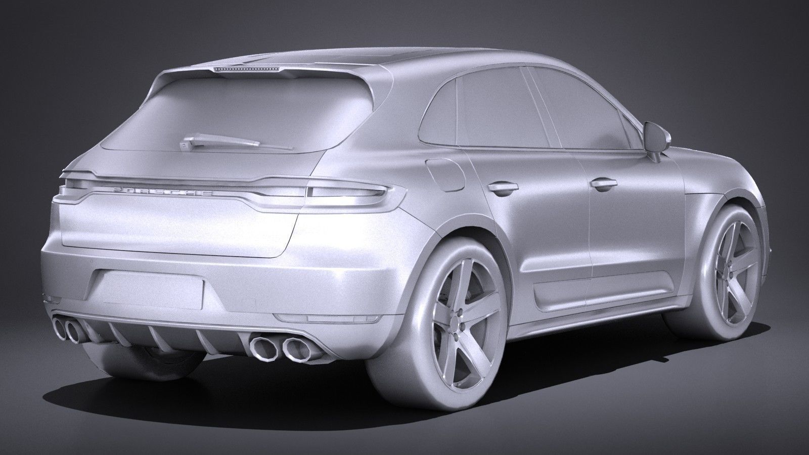 LowPoly Porsche Macan 2019 Low-poly 3D model_11