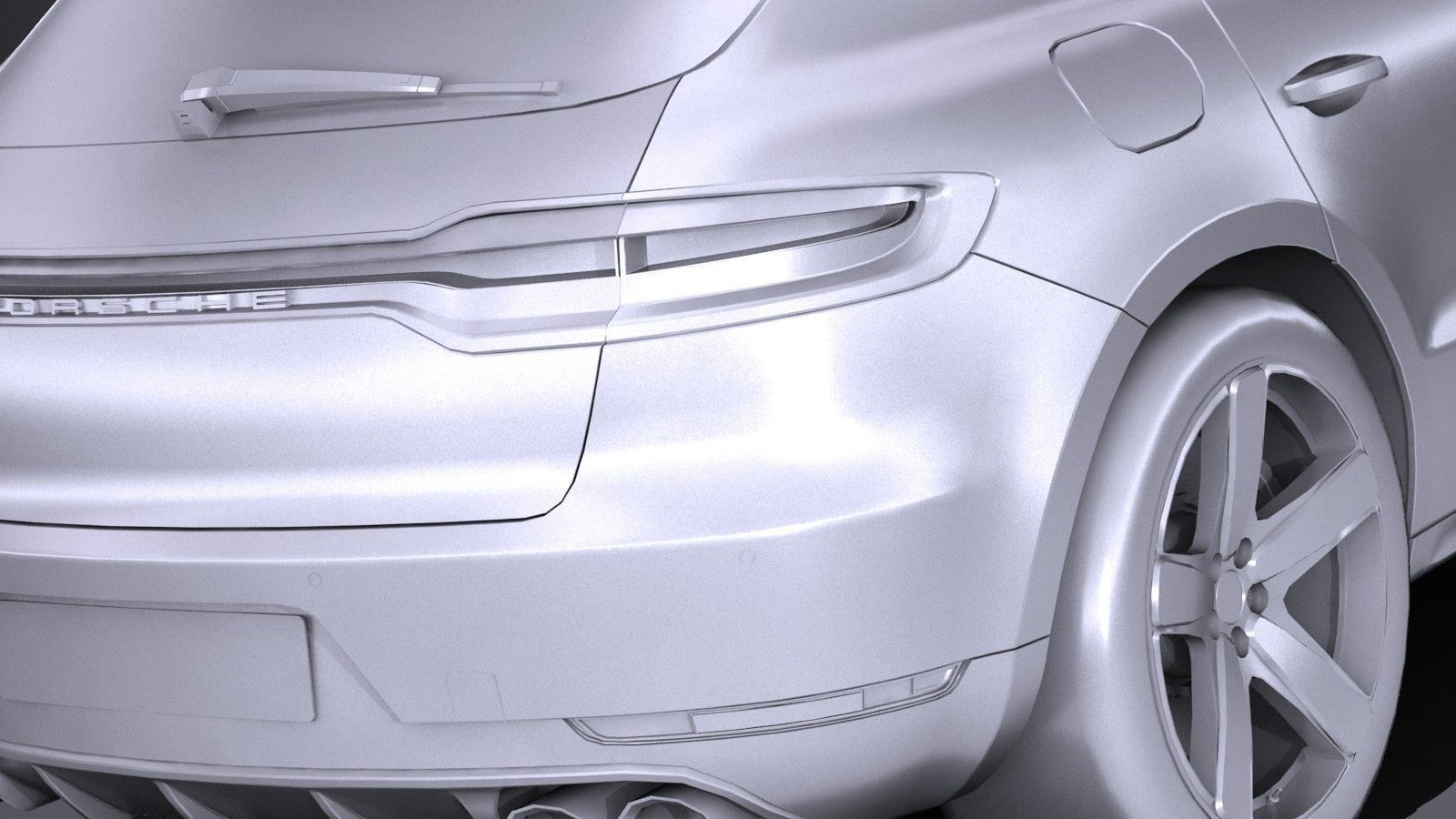 LowPoly Porsche Macan 2019 Low-poly 3D model_10