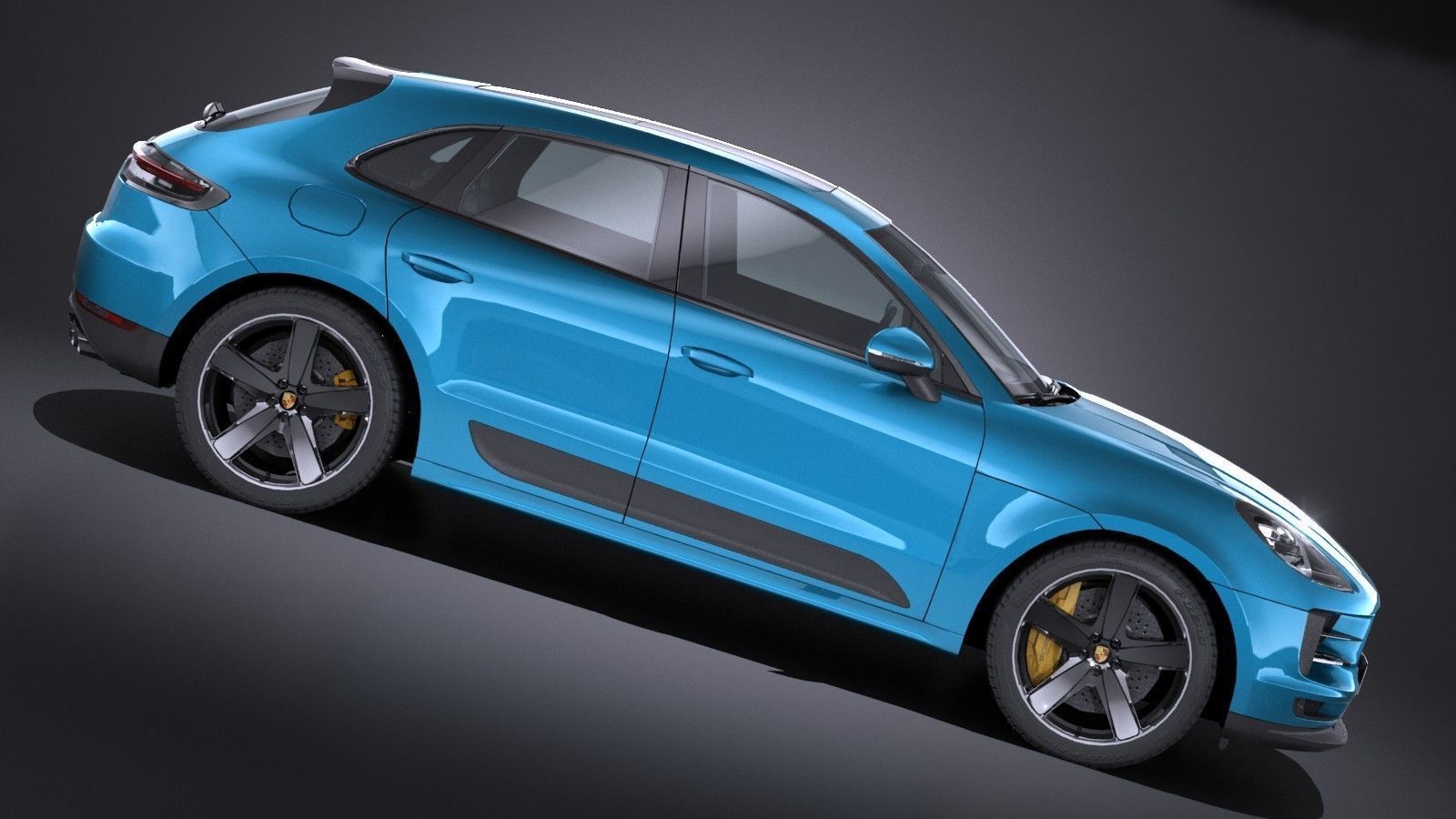 LowPoly Porsche Macan 2019 Low-poly 3D model_6