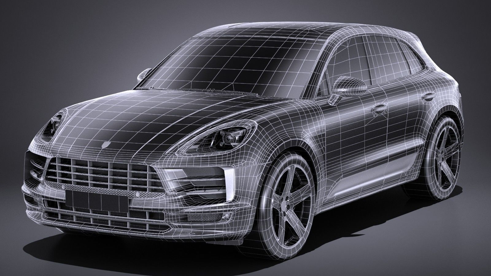 LowPoly Porsche Macan 2019 Low-poly 3D model_12