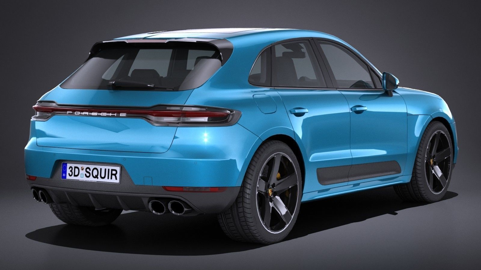 LowPoly Porsche Macan 2019 Low-poly 3D model_5