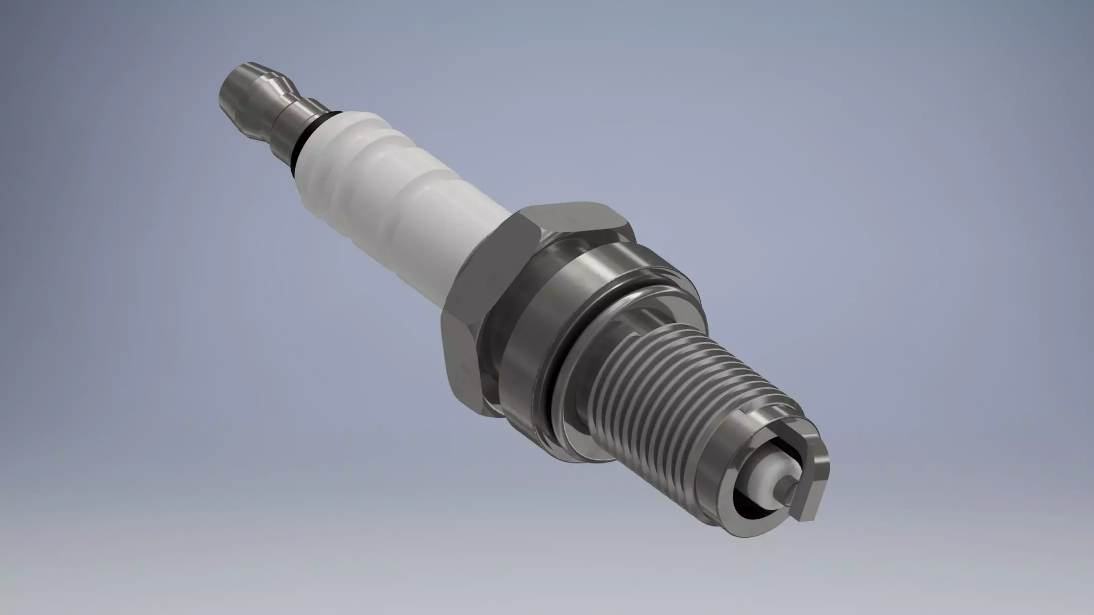 Spark plug 3D model_0