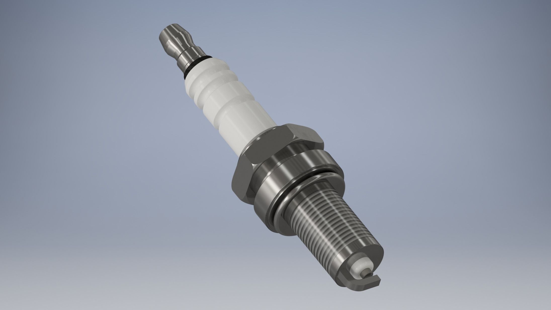 Spark plug 3D model_2