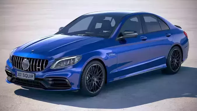 Mercedes C63 S AMG sedan 2019 3D model
