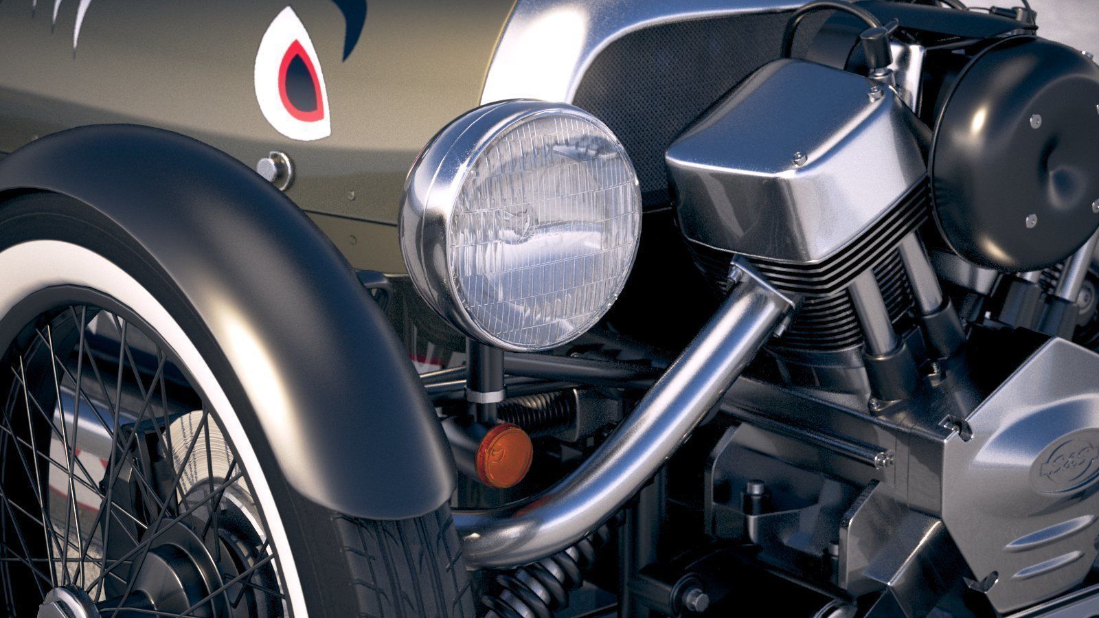 Morgan 3 Wheeler 2011-2020 3D model_15