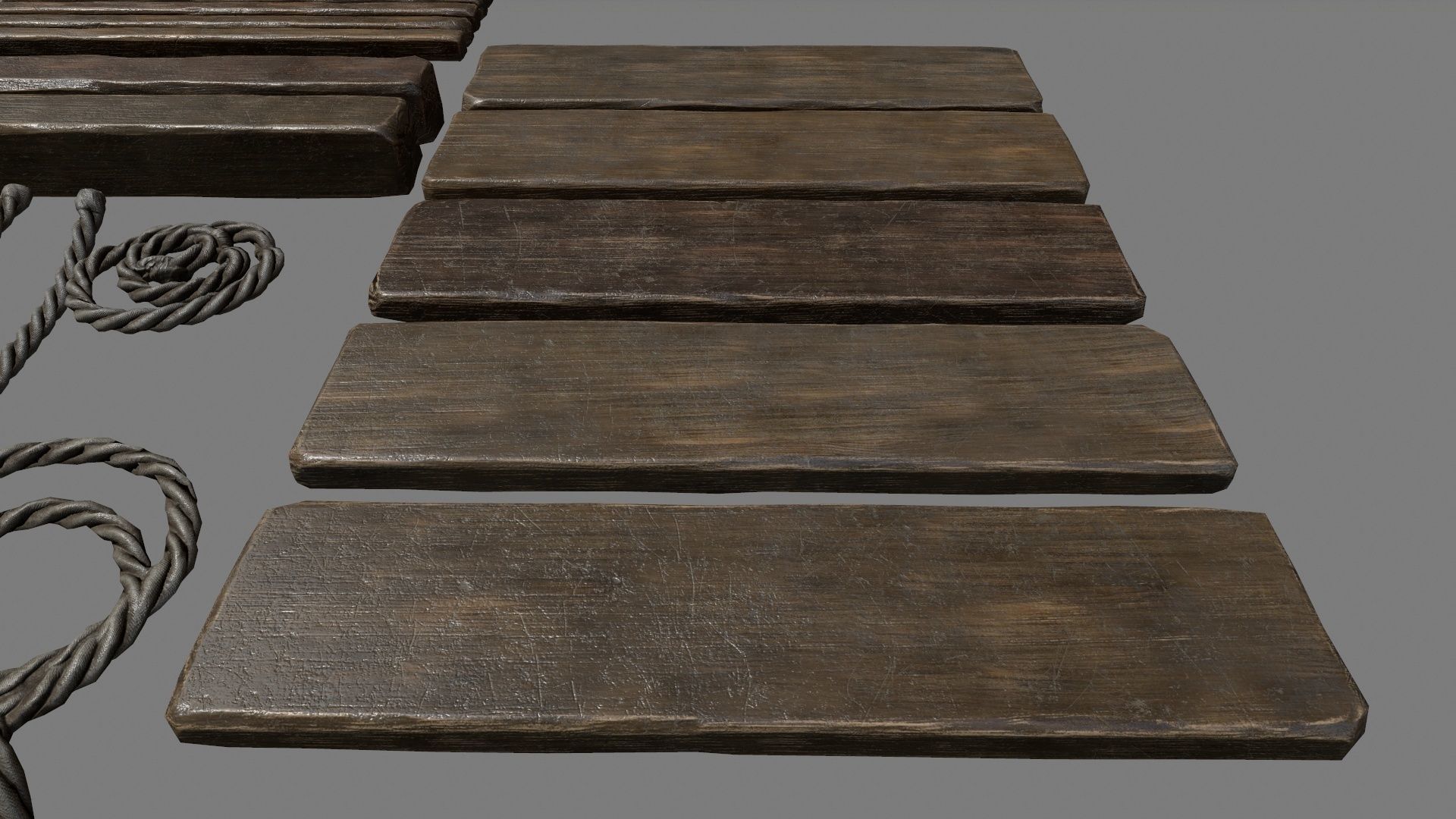 woods and rope Low-poly 3D model_7