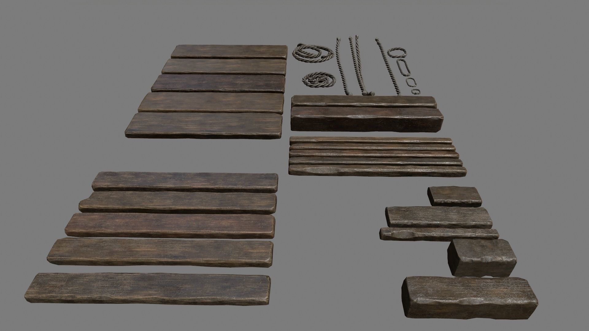 woods and rope Low-poly 3D model_11