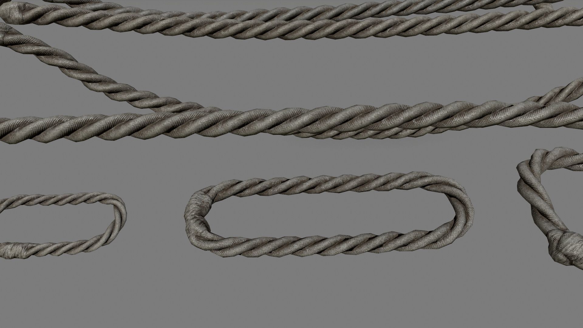 woods and rope Low-poly 3D model_10