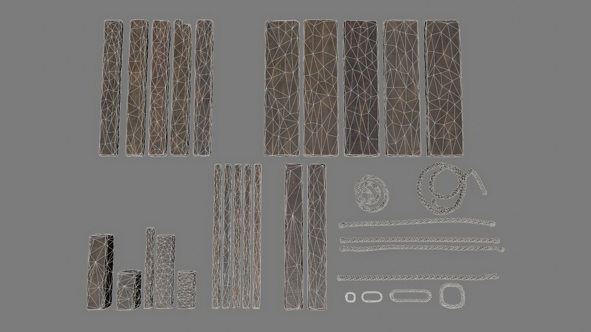 woods and rope Low-poly 3D model_12