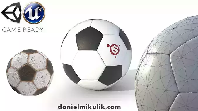 New and Old Soccer Ball PBR Low-poly 3D model