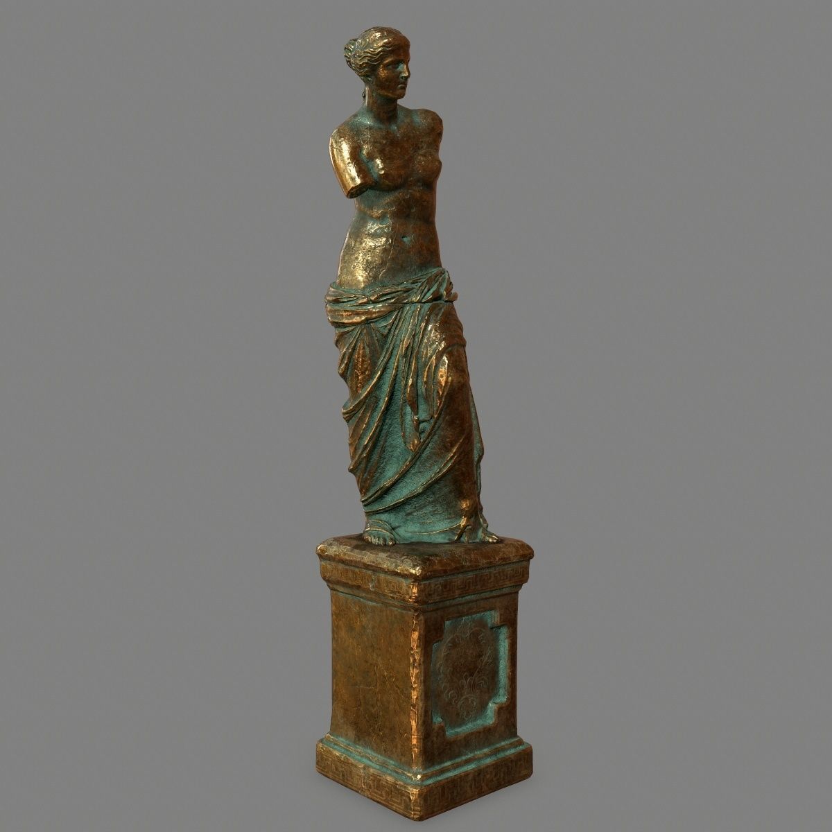 Venus de Milo Low-poly 3D model_3