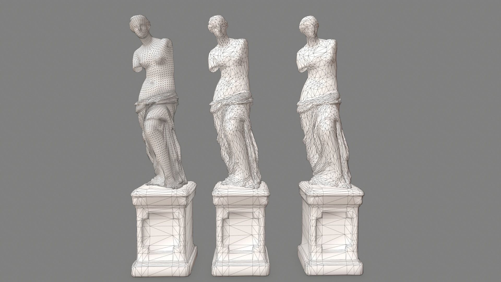 Venus de Milo Low-poly 3D model_1