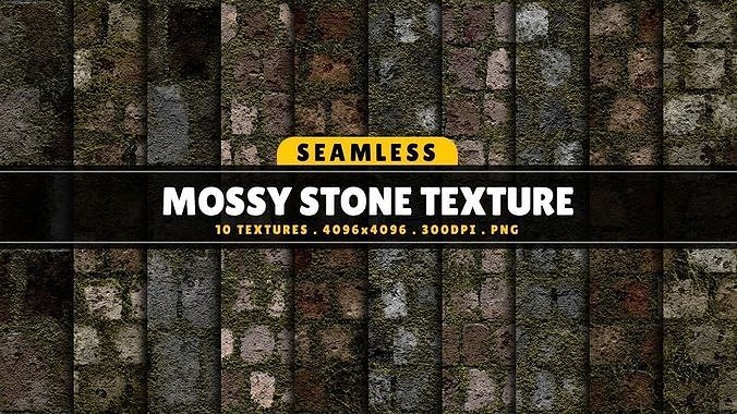 Texture Pack Seamless Mossy Stone Vol 02 Texture