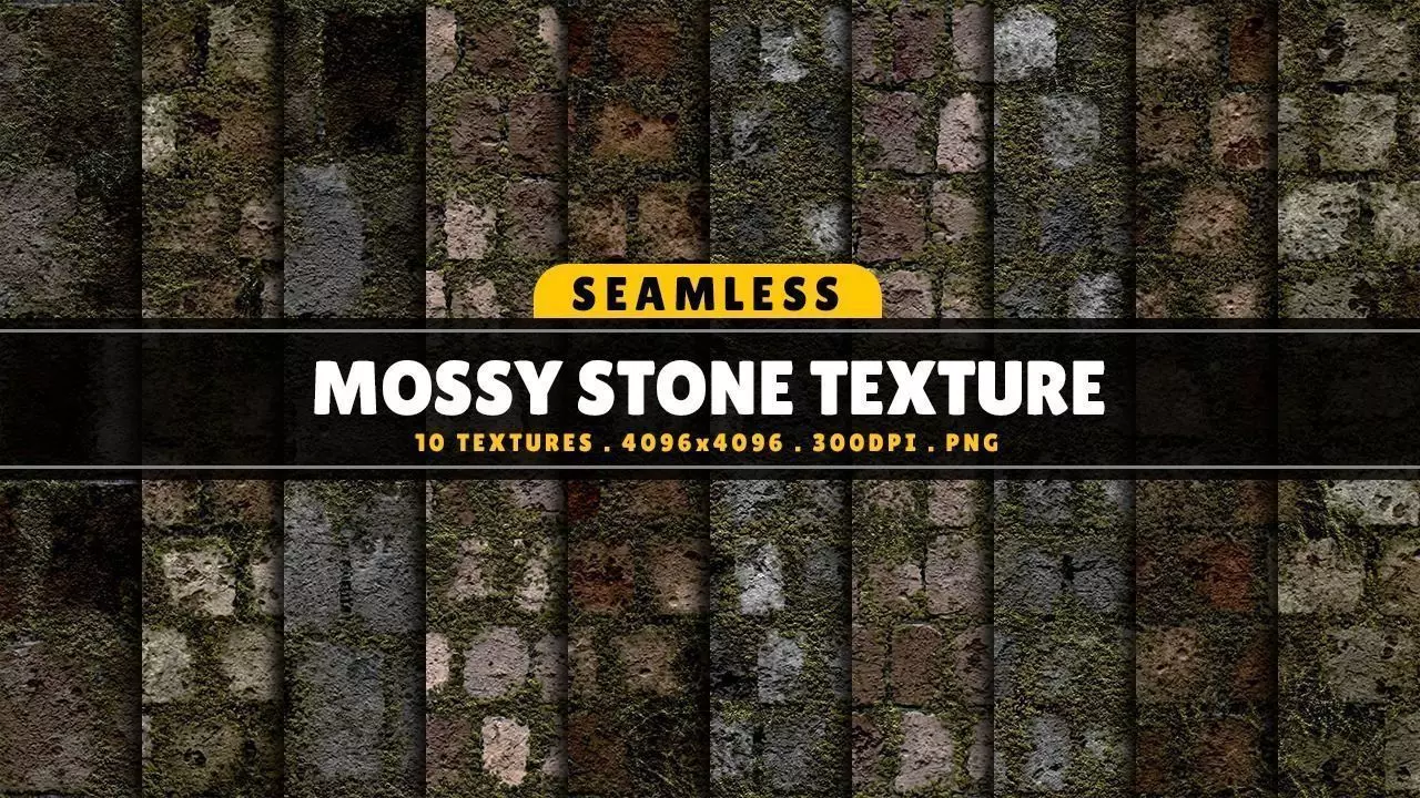 Texture Pack Seamless Mossy Stone Vol 02 Texture_0