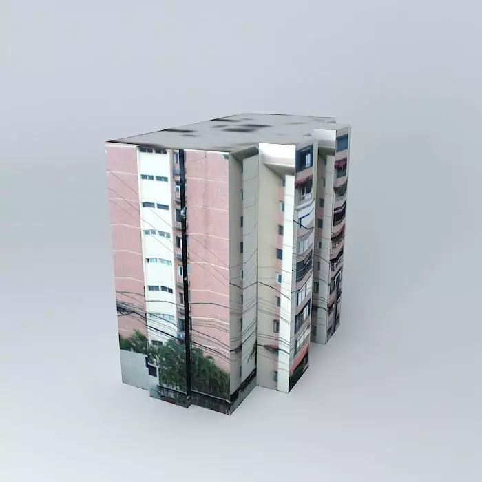 Anacaona building three Santo Domingo Dominican Republic. Free 3D model_0