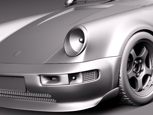 Porsche 911 964 turbo 1990 3D model_15