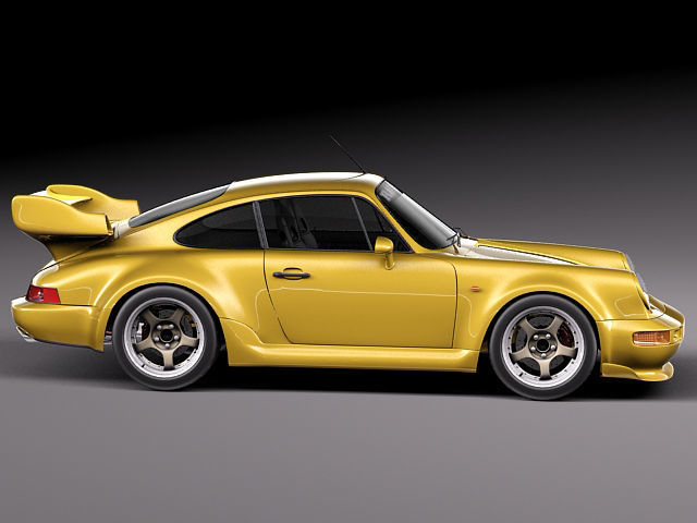Porsche 911 964 turbo 1990 3D model_6