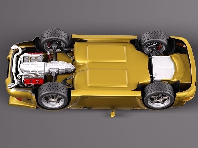 Porsche 911 964 turbo 1990 3D model_13