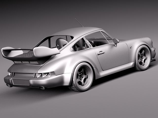 Porsche 911 964 turbo 1990 3D model_17