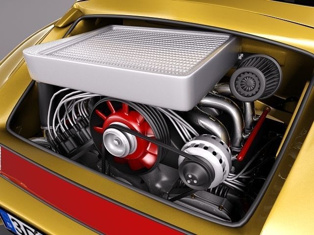 Porsche 911 964 turbo 1990 3D model_10