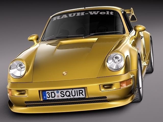Porsche 911 964 turbo 1990 3D model_1