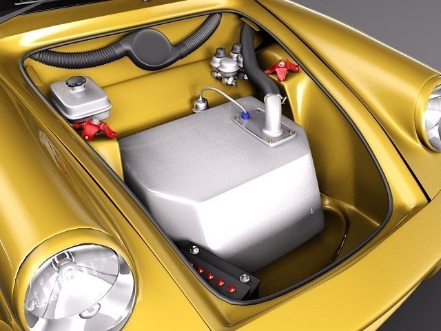 Porsche 911 964 turbo 1990 3D model_11