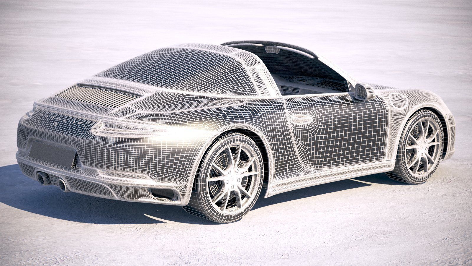 Porsche 911 Targa 4s 2018 3D model_21