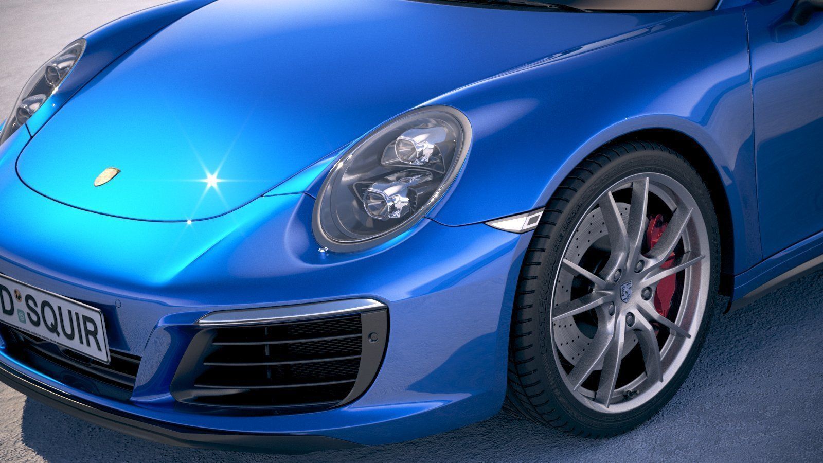 Porsche 911 Targa 4s 2018 3D model_2