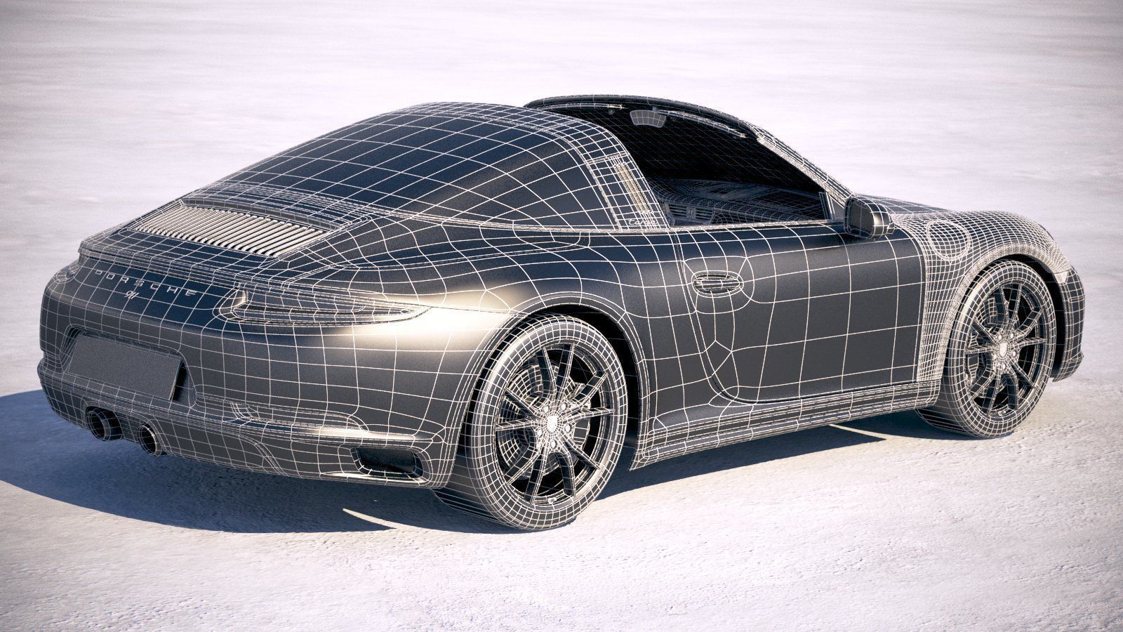 Porsche 911 Targa 4s 2018 3D model_23