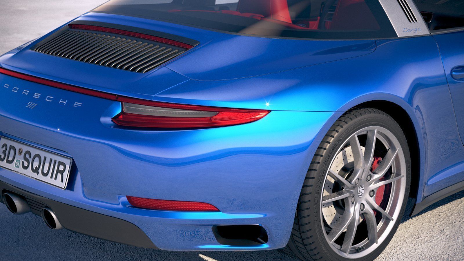 Porsche 911 Targa 4s 2018 3D model_3