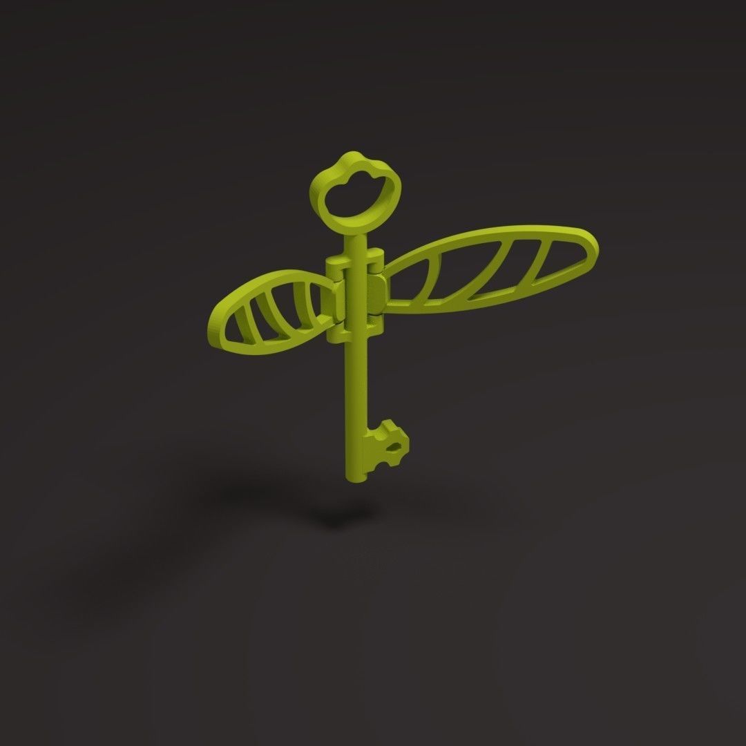 WINGED KEY 3D print model_3