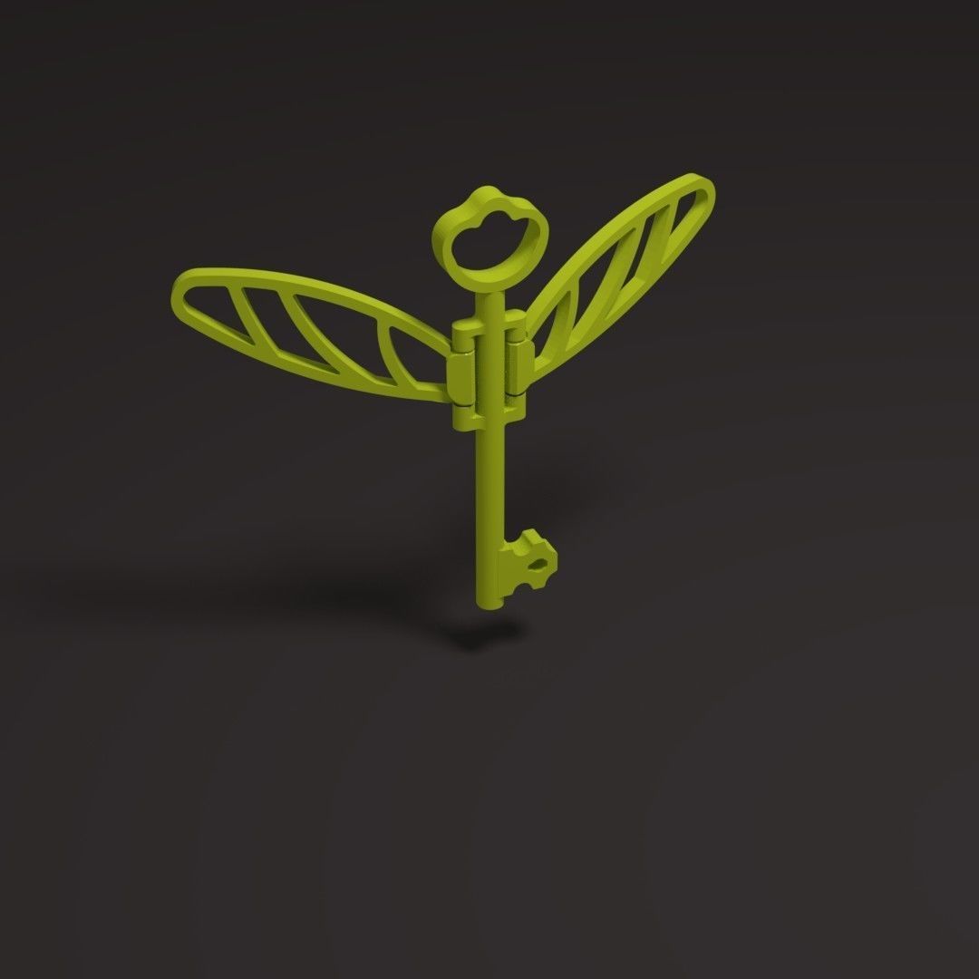 WINGED KEY 3D print model_1