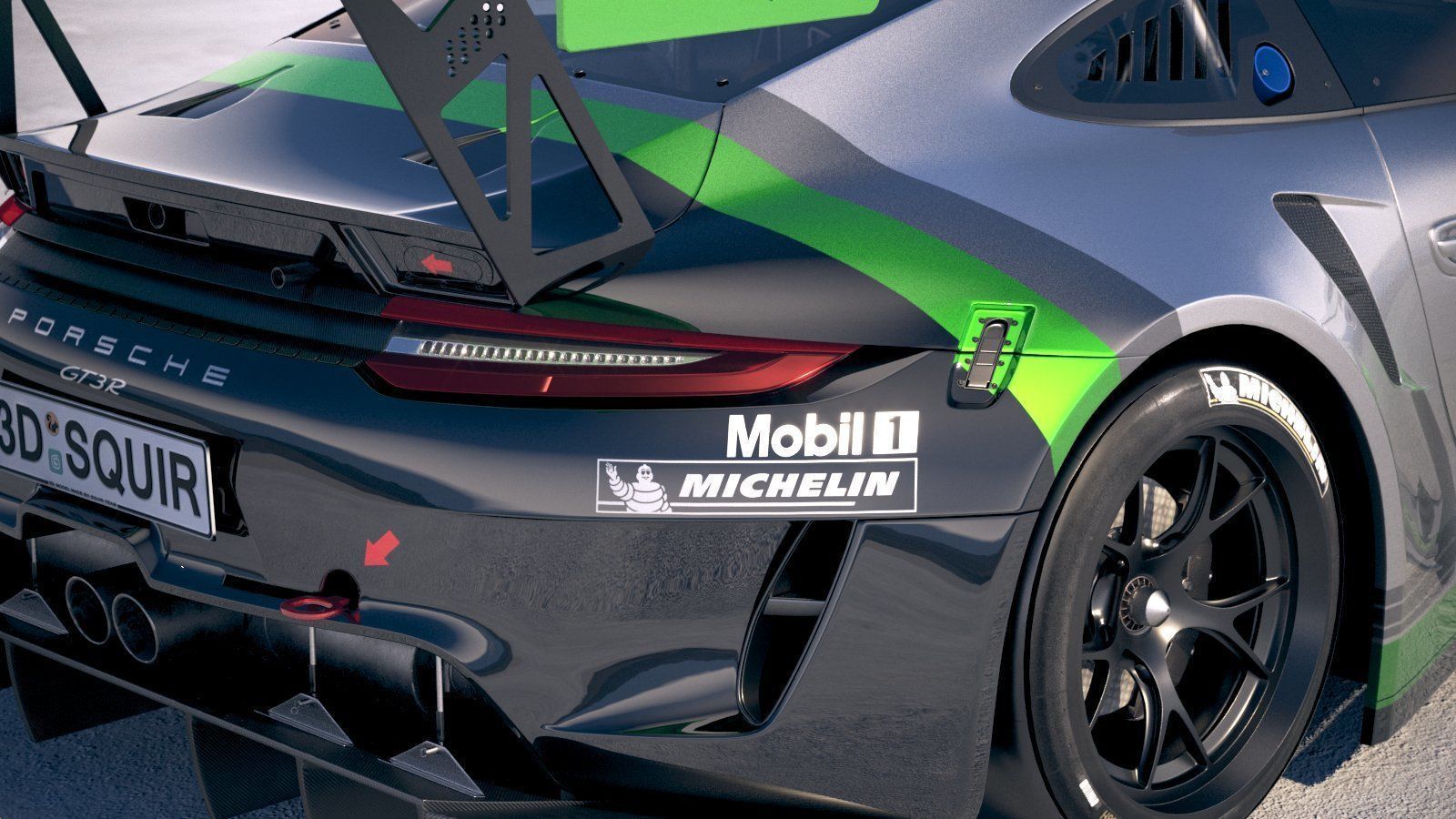 Porsche 911 GT3R 2019 3D model_3