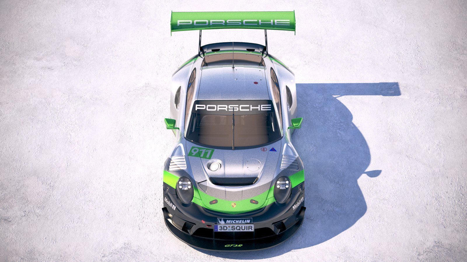 Porsche 911 GT3R 2019 3D model_8