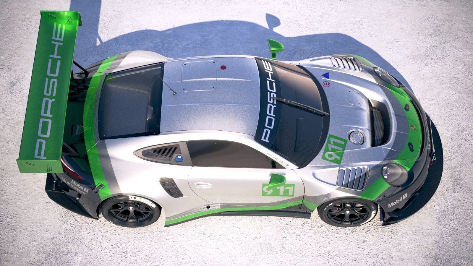 Porsche 911 GT3R 2019 3D model_7