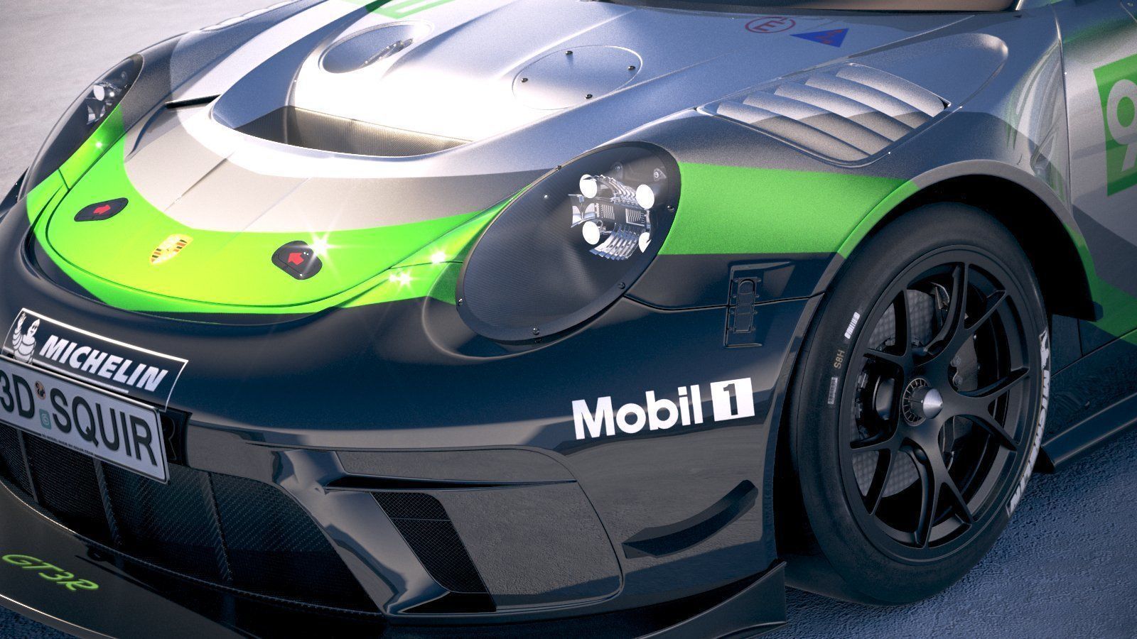 Porsche 911 GT3R 2019 3D model_2