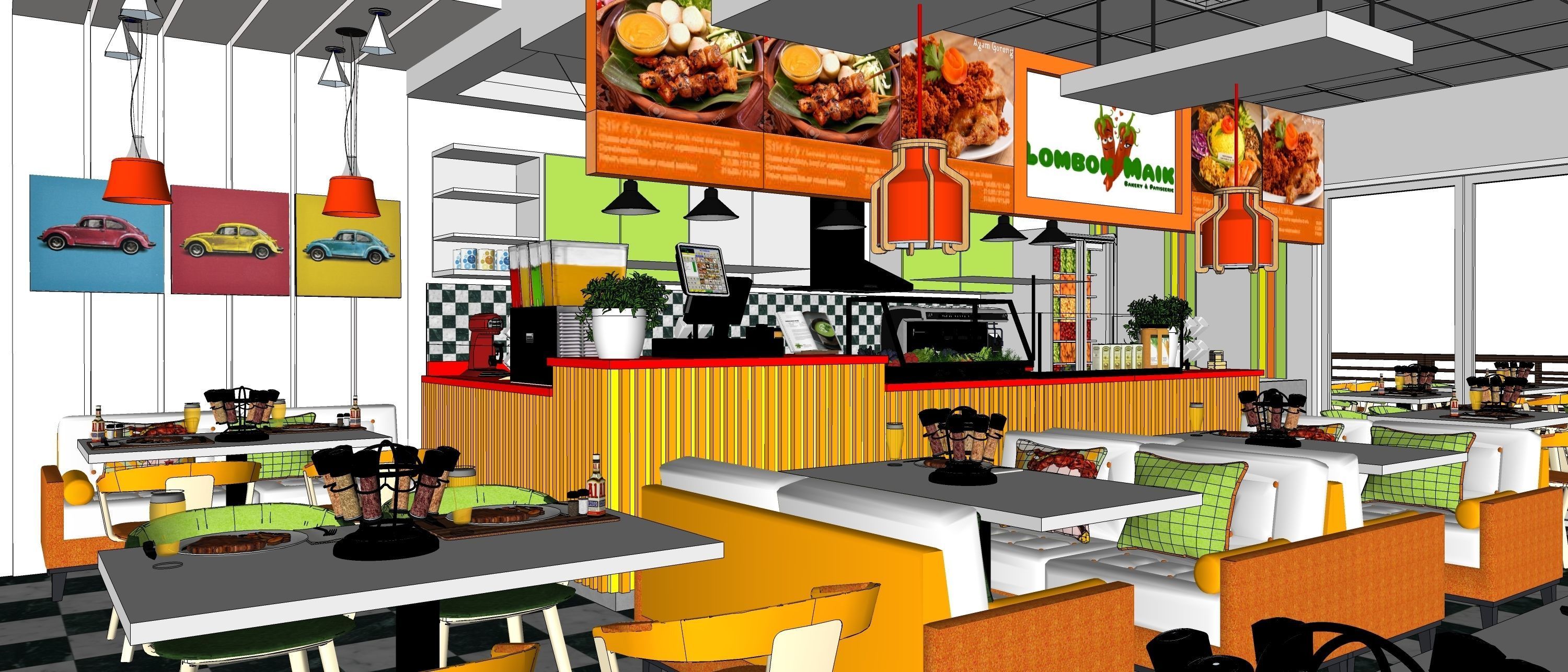 Pop Art Restaurat 3D model_5