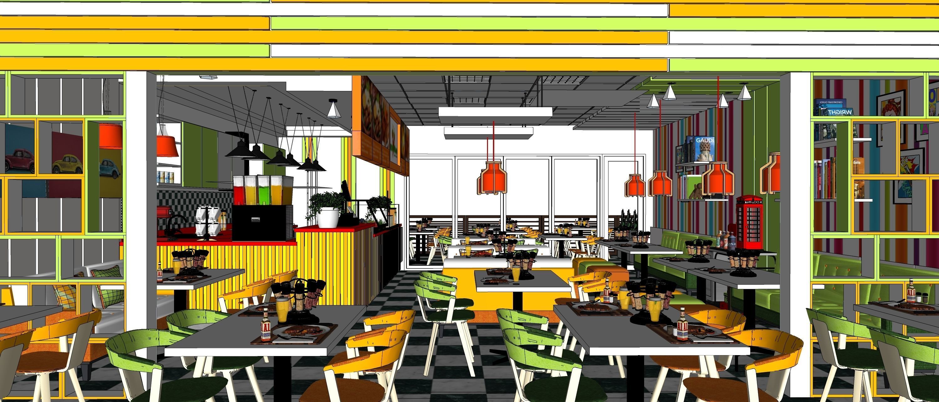 Pop Art Restaurat 3D model_3