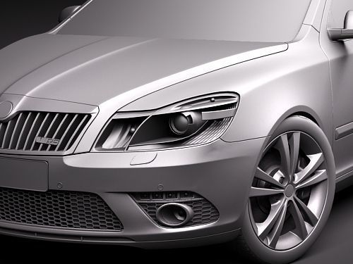 Skoda Octavia RS sedan 3D model_9