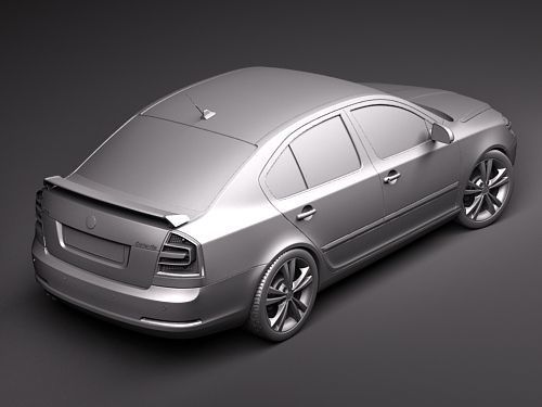 Skoda Octavia RS sedan 3D model_11